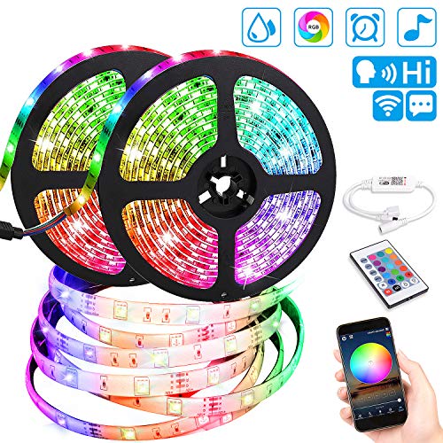 FISHOAKY WIFI Striscia LED, 10M RGB LED Strip Alexa 10m