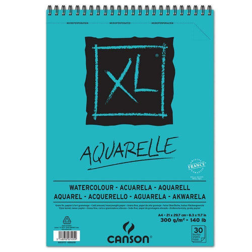 Canson - Pad a spirale XL WC - A4 300 g / m², 30 fogli blu - Ilgrandebazar