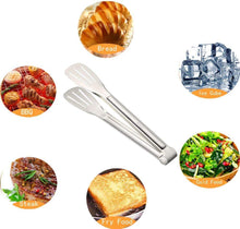 Carica l&#39;immagine nel visualizzatore di Gallery, Pinze da cucina in acciaio INOX, 3 pezzi - 23,9 cm 9.45 pollici, Argento