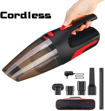 Carica l'immagine nel visualizzatore di Gallery, Aspirabriciole Senza Fili, Sonoka Aspirapolvere per Auto Portatile Potente(120W 5000PA 2200mAh), 20 Minuti di Aspirazione, Filtro HEPA umido e Secco per Auto/Casa[Con Luce a LED]