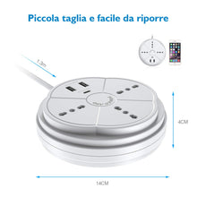 Carica l&#39;immagine nel visualizzatore di Gallery, POWERADD Presa Multipla USB - Multipresa con 3 Prese 16cm*16cm*6cm, Bianca