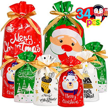 Carica l&#39;immagine nel visualizzatore di Gallery, DERAYEE Sacchetti Regalo Natale,34 pezzi Busta Regalo Natalizi con Coulisse,Borsa di Regalo Varie Misure per Feste di Natale(6 stili)