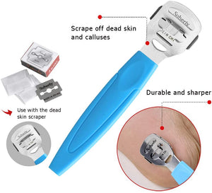 GeekerChip Kit per Strumenti per Pedicure con Coltello in Cuoio per Piedi da Barba,Strisce per Lucidare Unghie Dei Piedi,Forchetta Della Pelle Morta,Tagliaunghie,Pinze Aquila,Coltello per Calli