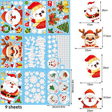 Carica l&#39;immagine nel visualizzatore di Gallery, Vetrofanie Natalizie 159 PZ, YOXISA Adesivi Natalizi per Finestre Riutilizzabili, Stickers Natalizi Rimovibile Statici in PVC, Vetrofanie Natale Contiene Fiocco di Neve, Natalizia Alci, Babbo Natale