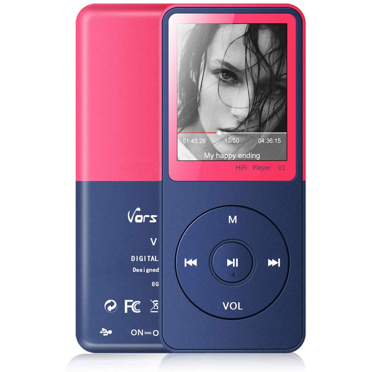 Lettore MP3, Vorstik HiFi Music player, 4,6 cm Digital Audio player co –