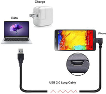 Carica l'immagine nel visualizzatore di Gallery, CY - Cavo di ricarica dati da Micro USB maschio ad angolo sinistro a USB 2.0, per telefoni cellulari e tablet, 3 m
