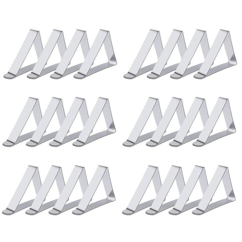 24 Pezzi Tovaglia Clip in Acciaio Morsetti Set fermatovaglia in... - Ilgrandebazar