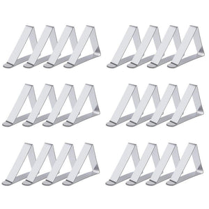 24 Pezzi Tovaglia Clip in Acciaio Morsetti Set fermatovaglia in... - Ilgrandebazar
