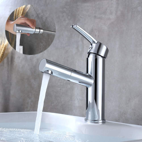 HOMELODY Miscelatore Lavabo con Doccetta Estraibile Rubinetto per... - Ilgrandebazar