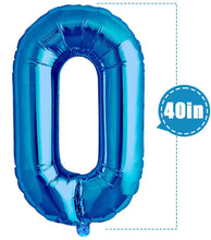 Carica l&#39;immagine nel visualizzatore di Gallery, 0 Palloncino Gigante Decorazioni Compleanno Azzurri Kit, Bimbo Decorazioni, Palloncino Festa Boy, Palloncini per Compleanno, Baby Shower, Nascita, Battesimo, Decorazioni (Numero 0)