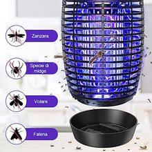 Carica l'immagine nel visualizzatore di Gallery, PALONE TMACTIME Lampada Antizanzare Elettrica, 4500V 20W UV Zanzariera Elettrica Impermeabile IPX4, per Insetticida Zanzare per Casa Giardino Interno Esterno Cucina, con 1 Spazzole Pulite