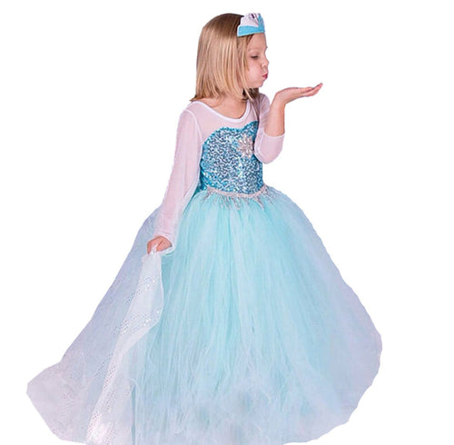 ELSA & ANNA® Ragazze Principessa abiti partito Vestito Costume IT-FR314... - Ilgrandebazar