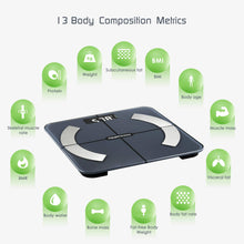 Carica l&#39;immagine nel visualizzatore di Gallery, Bilancia Pesapersone Digitale Bilancia Pesapersone Impedenziometrica Intelligente Bluetooth Bilancia Pesa Persona Misura Peso Corporeo, Massa Grassa, BMI, Massa Muscolare, Massa Ossea, Proteine, 180kg