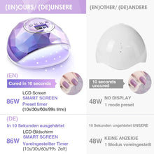 Carica l&#39;immagine nel visualizzatore di Gallery, Janolia UV LED Lampada Unghie 86W, per Manicure e Pedicure con Automatico Sensore, Display LCD, 4 Timers da10s 30s 60s 99s