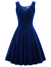 Carica l'immagine nel visualizzatore di Gallery, GRACE KARIN Abito Vintage da Donne Senza Maniche con Scollo a V Party Classic Rockabilly Cocktail