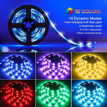 Carica l&#39;immagine nel visualizzatore di Gallery, ZOYJITU striscia a LED 5M RGB luci led 16 colori e 4 Multicolor-5m