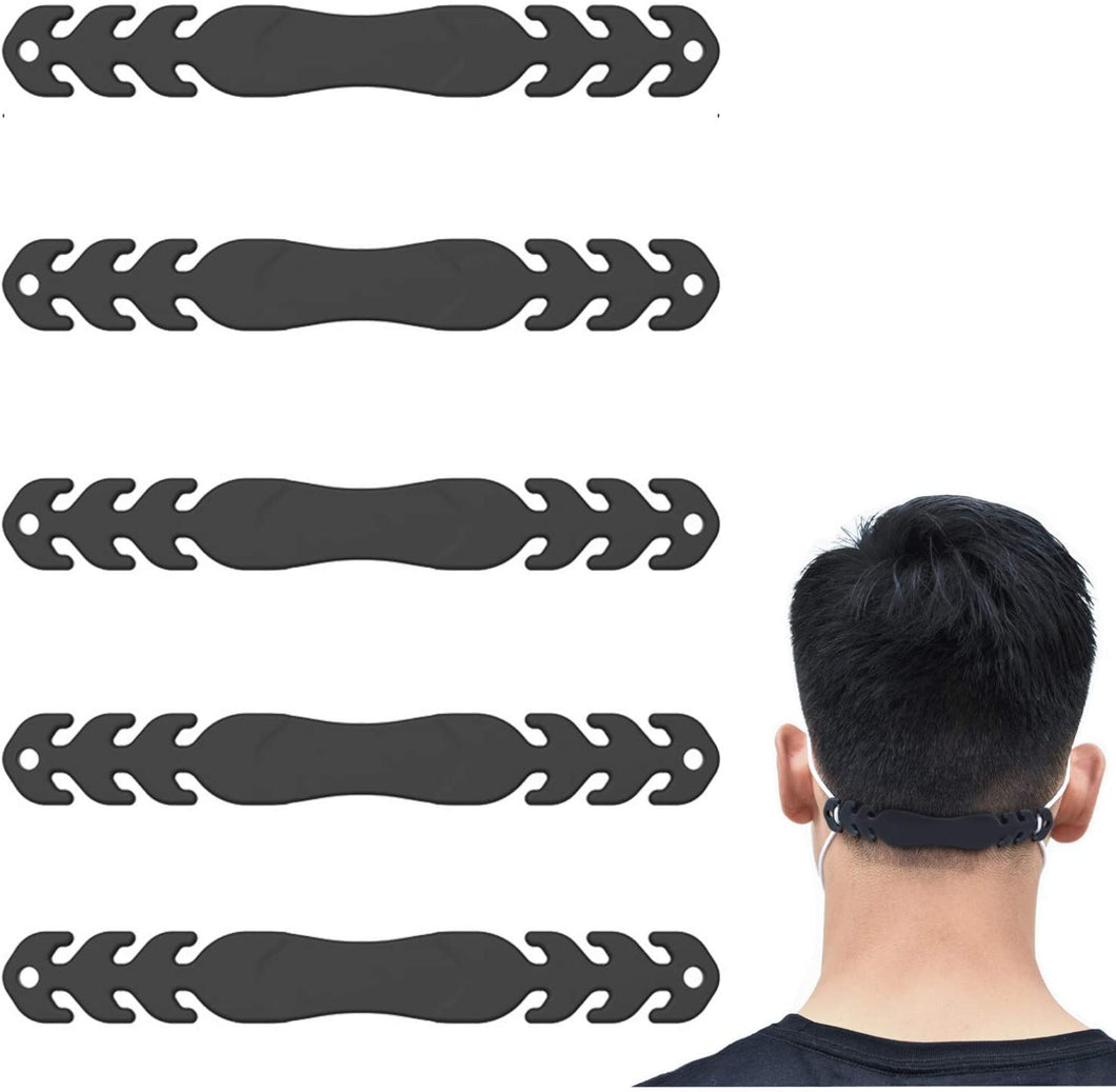 NARSAM Fascette Salva orecchie per mascherine, Ganci Di Prolunga Regolabili salva orecchia, 5 Elastici Estensione Elastico Orecchie Mascherina In Silicone Ganci Per Uomo Donna E Bambini