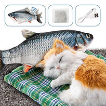 Carica l&#39;immagine nel visualizzatore di Gallery, DazSpirit Giocattolo per Pesci in Movimento Gatto - Catnip Incluso, nero