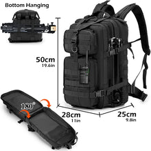 Carica l&#39;immagine nel visualizzatore di Gallery, SPAHER Zaino Militare, Nero Zaino Tattico 40L di Grande Capacità Impermeabile Pacchetto di Assalto Dell&#39;esercito 3 Giorni Assault Pack Bag con Sistema Molle per Trekking, Viaggio, Campeggio