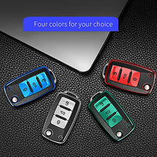 Carica l&#39;immagine nel visualizzatore di Gallery, ontto Custodia Protettiva per Chiave Pieghevole Portachiavi Auto in Rosso