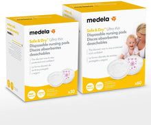 Carica l'immagine nel visualizzatore di Gallery, Medela Safe &amp; Dry Ultra Thin Coppette Assorbilatte Ultrasottili e Altamente Assorbenti, Confezione da 60 Coppette per Maternità Confezionate singolarmente 60 Pezzi Coppette Assorbilatte Ultrasottili
