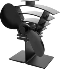 Carica l&#39;immagine nel visualizzatore di Gallery, Valiant Ventola per stufa con alimentazione a calore FAN, FIR362 Satin Black - Ilgrandebazar