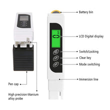 Carica l&#39;immagine nel visualizzatore di Gallery, ASUN 3 in1 Digital TDS+EC+Misuratore di Temperatura e PH Meter,Digital... - Ilgrandebazar