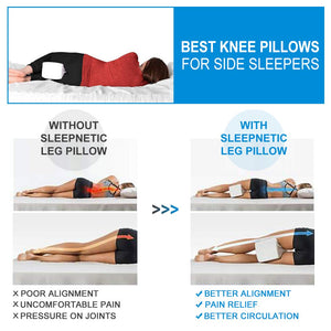 Cuscino per ginocchia dormire, Cuscini gambe ortopedico Small, Bianco - Ilgrandebazar