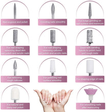 Carica l&#39;immagine nel visualizzatore di Gallery, Fresa Unghie Elettrica, GLAMADOR Trapano Elettrico per Unghie Kit, Trapani e accessori elettrici per manicure, Professionale Portatile per Ricostruzione Unghie Manicure e Pedicure, 20000 Giri, Rosa