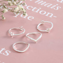 Carica l'immagine nel visualizzatore di Gallery, Simsly - Anelli vintage a forma di stella e luna, in argento, per donne e ragazze (set da 12 pezzi)
