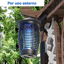 Carica l'immagine nel visualizzatore di Gallery, Lampada Antizanzare Elettrica, Aggiornamento per il 2023, 4500V 20W UV Zanzariera Elettrica Impermeabile IPX4, Insetticida Zanzare per Casa Giardino Interno Esterno, con 1 Spazzole Pulite