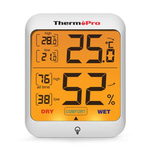 Carica l&#39;immagine nel visualizzatore di Gallery, ThermoPro TP53 Termometro Igrometro Interno Misuratore di Small, White - Ilgrandebazar