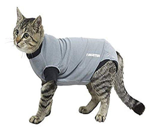 Buster Body Tuta Easygo per Gatti XXS, Grey/Black