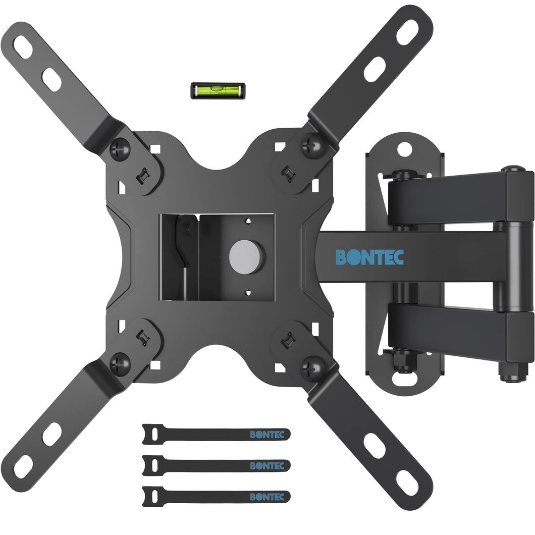 BONTEC Supporto da Parete TV e Monitor da 13-42 Pollici, Braccio TV con Inclinabile, Girevole ed Estendibile, Staffa TV Fino a 20 kg, Porta TV da Parete con Fascette cavi, Max VESA 200x200mm