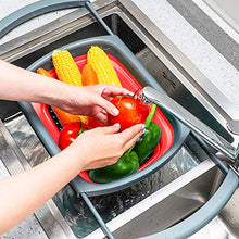 Carica l&#39;immagine nel visualizzatore di Gallery, BAIYI Set di 3 scolapasta Pieghevoli in Silicone, per Cucina, scolare la...