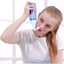 Carica l&#39;immagine nel visualizzatore di Gallery, CROING (500ml bottiglia) Irrigatore Nasale Manuale per Lavaggi Nasali Neti lota per Irrigazione Nasale con due Beccucci