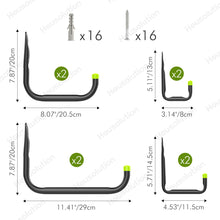 Carica l&#39;immagine nel visualizzatore di Gallery, Housolution Ganci da Parete Supporti Prete 8 Pezzi in Acciaio Inox 8 pezzi - Ilgrandebazar