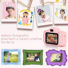 Carica l'immagine nel visualizzatore di Gallery, Faburo Macchina Fotografica per Bambini con Scheda SD 32 GB, Macchina Fotocamera Bambini Portatile Digitale Portatile Digital Camera Kids Videocamera Regalo di Compleanno per Bambini(Rosa)