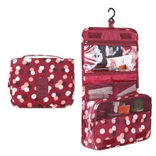 Carica l&#39;immagine nel visualizzatore di Gallery, Emwel appeso Toiletry Organizer Travel trousse per donne e Fiore rosso vino - Ilgrandebazar