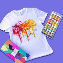 Carica l&#39;immagine nel visualizzatore di Gallery, Colori per Tessuti Permanenti Nazca Colors – 16 x 30 ml – Pittura Acrilica per Stoffa e Pelle ideale per Dipingere Magliette, Borse, Jeans, Scarpe, Vestiti, Cuoio