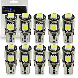 Safego 10 x LAMPADINE T10 W5W LED 194 168 cuneo Tipo 5 SMD 10xCanbus 5SMD