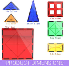 Carica l&#39;immagine nel visualizzatore di Gallery, Desire Deluxe Set Tessere magnetiche - Gioco Educativo per Bambini e Bambine - età 3 4 5 6 7 Anni - Impara con Le Costruzioni - 47 pz