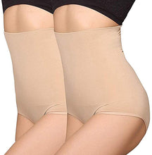 Carica l&#39;immagine nel visualizzatore di Gallery, ANGOOL Contenitiva a Vita Alta Mutande Contenitive Pantaloncini Thong Shapewear Dimagrante Modellante Guaina Intimo da Donna