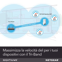 Carica l&#39;immagine nel visualizzatore di Gallery, Netgear  EX7500 Nighthawk X4S Ripetitore WiFi AC Mesh, 2200 Mbps, Bianco
