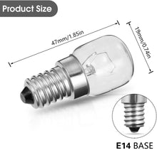 Carica l&#39;immagine nel visualizzatore di Gallery, 4X 25W E14 Lampadina Da Forno, Small Edison Screw Base Forno lampadine,Lampadineluce al Tungsteno, 2700K Luce Bianca Calda, Non dimmerabile, Per Luce Notturna o Per Forno/Forno a Microonde