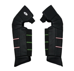 ginocchiere termiche invernali da moto in pelle neve antivento scaldino Black - Ilgrandebazar