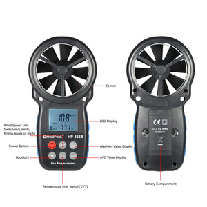 KKmoon Anemometri di Velocità, Misurazione Velocità del Vento e... - Ilgrandebazar