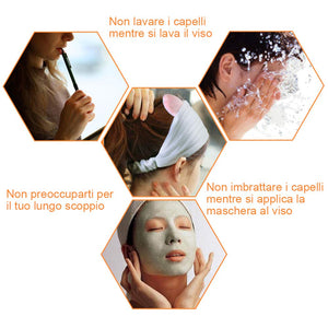 Lictin Pennello Maschera Viso - 2 Spazzola + 1 Bella Fascia bianco - Ilgrandebazar