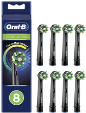 Carica l'immagine nel visualizzatore di Gallery, Oral-B CrossAction Testine di Ricambio per Spazzolino Elettrico Edizione Nera con Tecnologia CleanMaximiser, Confezione da 8 Pezzi 8 Testine