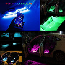 Carica l'immagine nel visualizzatore di Gallery, GOLDGE Striscia LED Auto con Controllo APP, Striscia Luci Interne con 48 LED RGB per Auto, 8 Colori 4 Modalità Musica Kit di Illuminazione, DC 12V [Classe di Efficienza Energetica A++]